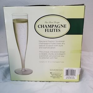 NEW Champagne Glasses 5 oz 10 Pack Plastic Flutes
